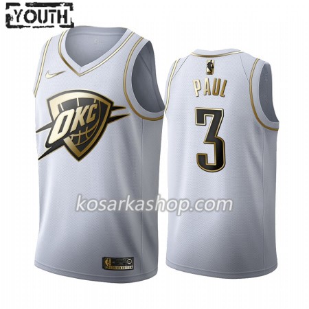 Dres Oklahoma City Thunder Chris Paul 3 Nike 2019-20 Bijela Golden Edition Swingman - Dječji